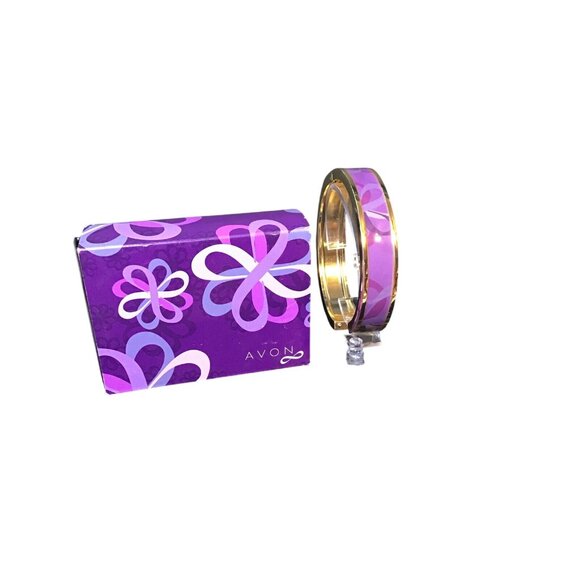 Avon Jewelry - Purple Peace Patterned Skinny Bangle Speak Out Against Domestic Violence (1529)